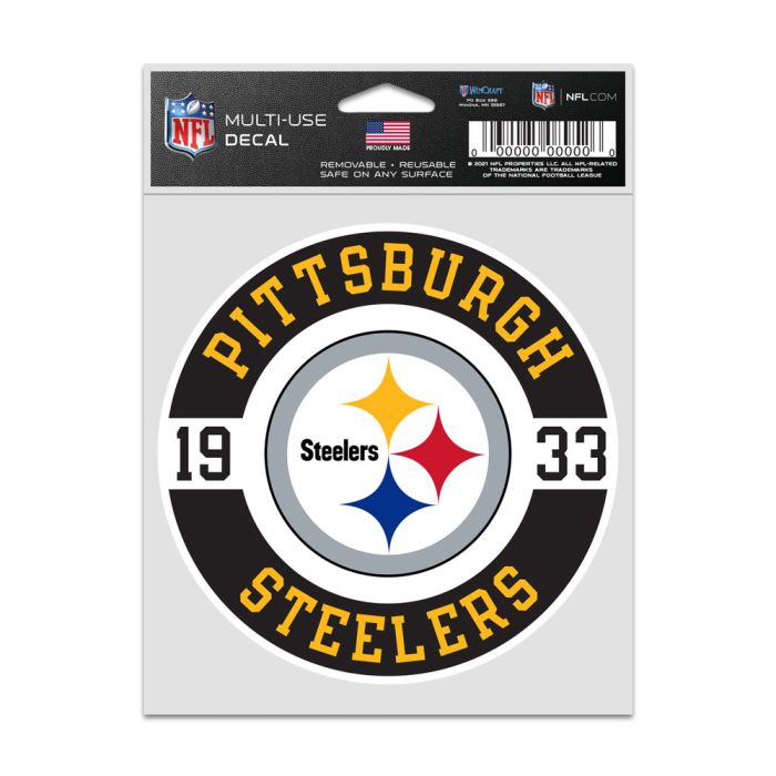 NFL Multi Use Decal 3.75x5 Est. Steelers