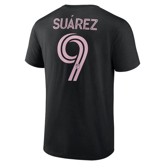 MLS Player T-Shirt Authentic Stack Luis Suárez Inter Miami CF (Black)