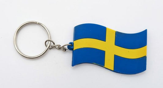 Country Keychain Rubber Flag Sweden