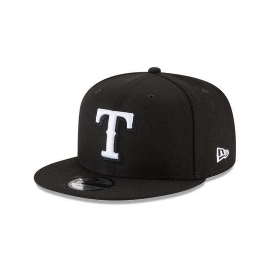 MLB Hat 950 Basic Snapback Black and White Rangers