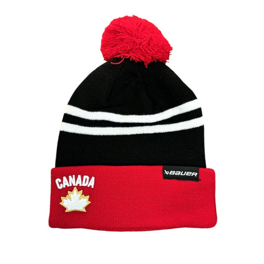 Hockey Canada Knit Hat Striped Pom Team Canada