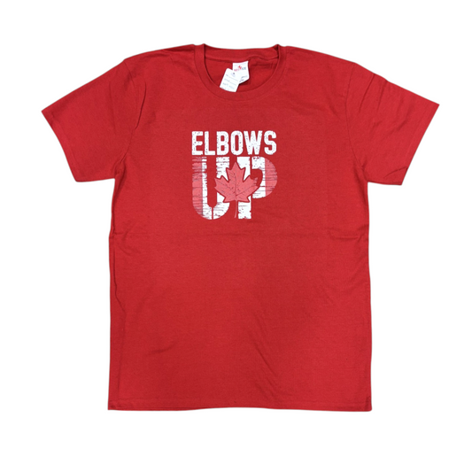 Country T-Shirt Elbows Up Canada Red