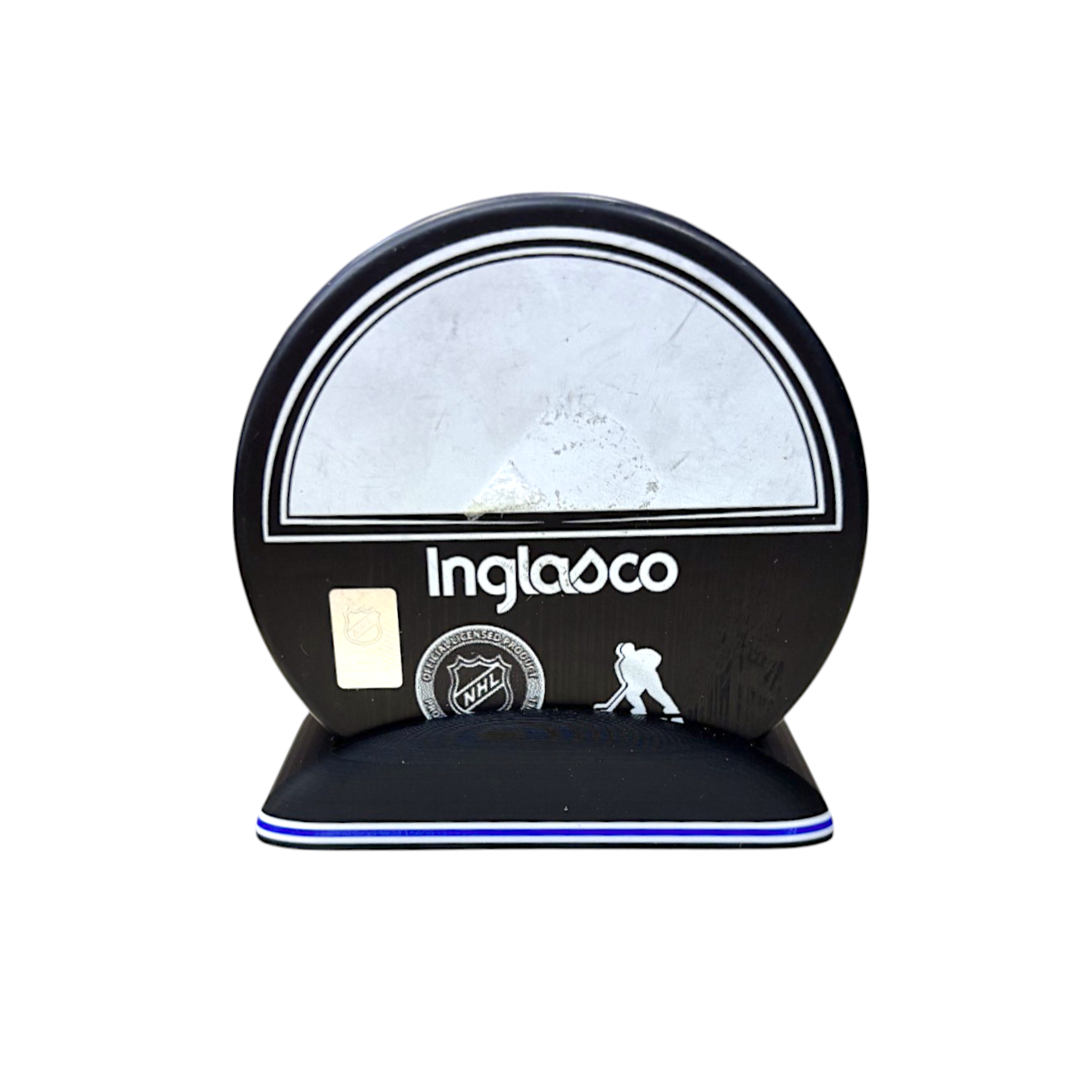 Puck Display Stand White & Blue