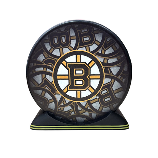 Puck Display Stand Black & Yellow