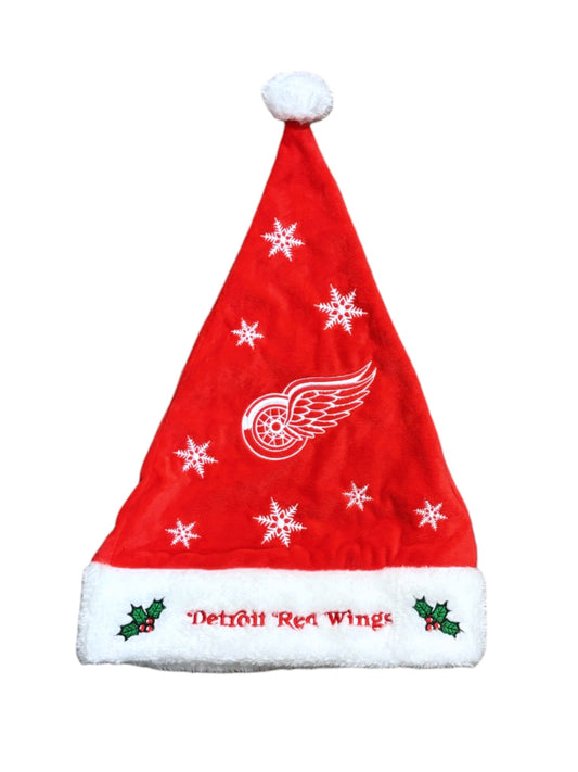 NHL Santa Hat Snowflake Red Wings