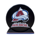 Puck Display Stand Silver, Magenta and Blue