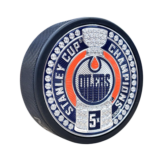 NHL Puck Stanley Cup Dynasty Trimflexx Design Oilers