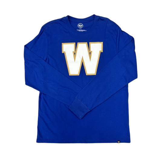CFL Long Sleeve Shirt Wordmark Super Rival Blue Bombers
