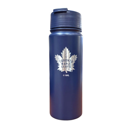 NHL Stainless Steel Water Bottle 18oz. Executive Blue Maple Leafs