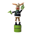 NFL Ornament Wooden Push Puppet Reindeer Seahawks