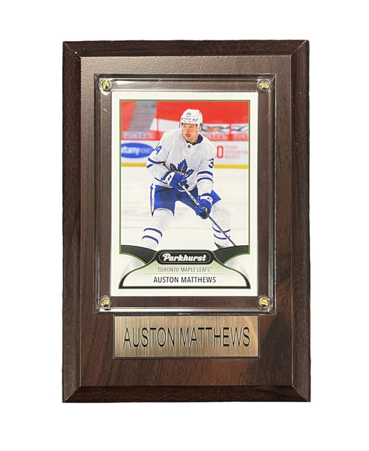 NHL Collectible Plaque with Card 4x6 Parkhurst Horizontal Auston Matthews Maple Leafs