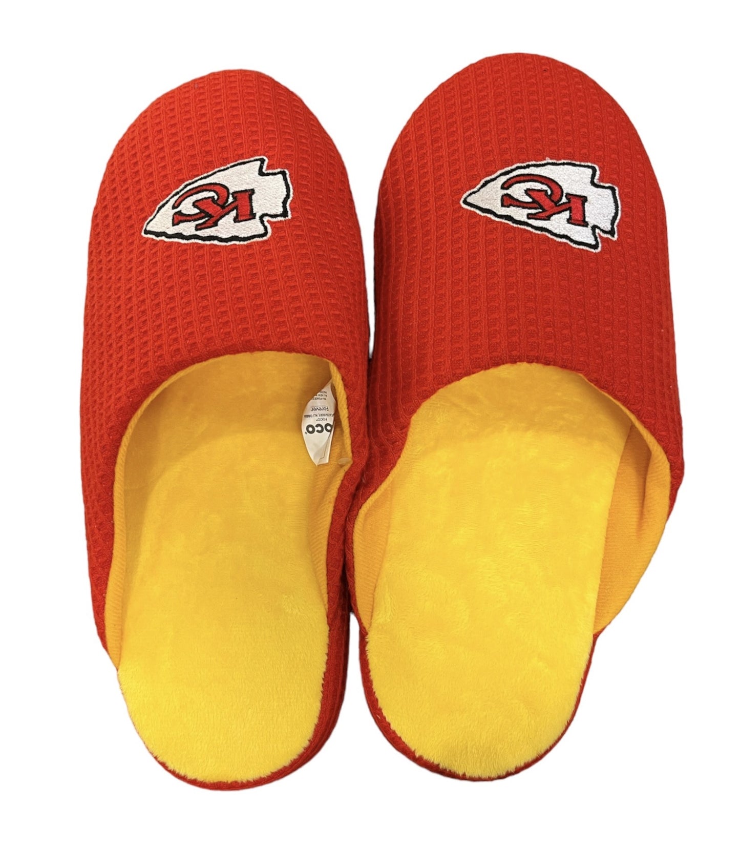 NFL Slippers Waffle Logo Chiefs