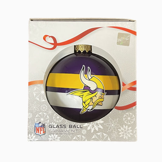 NFL Ornament Glass Ball Stripe Vikings