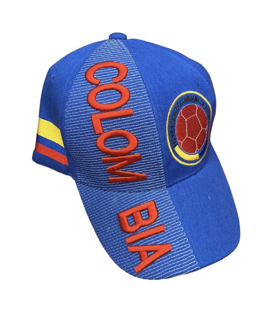 Country Hat 3D Colombia (Blue and Red)