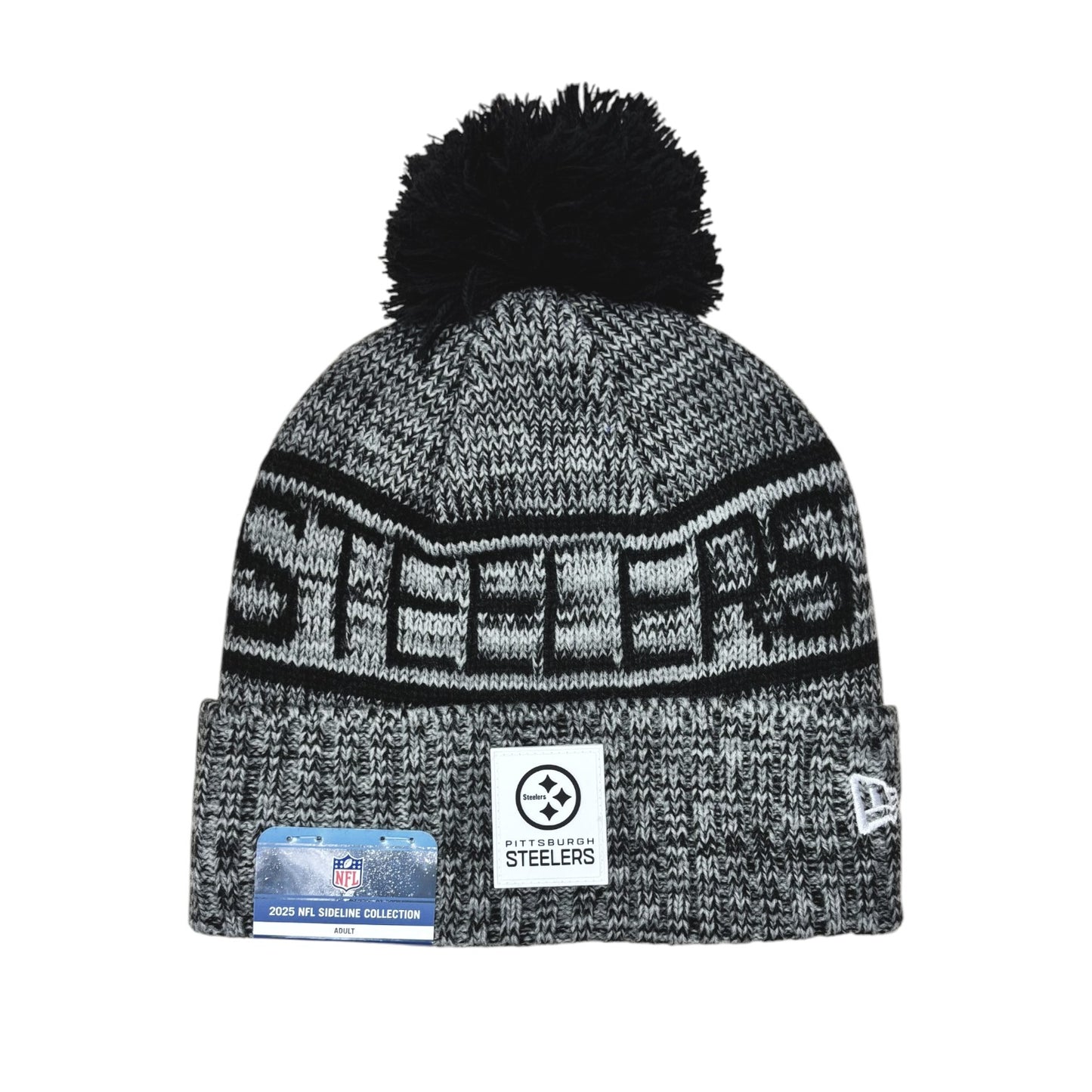 NFL Knit Hat Sideline 2025 Gray Color Wave Steelers