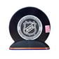 Puck Display Stand Gold, Red & Blue