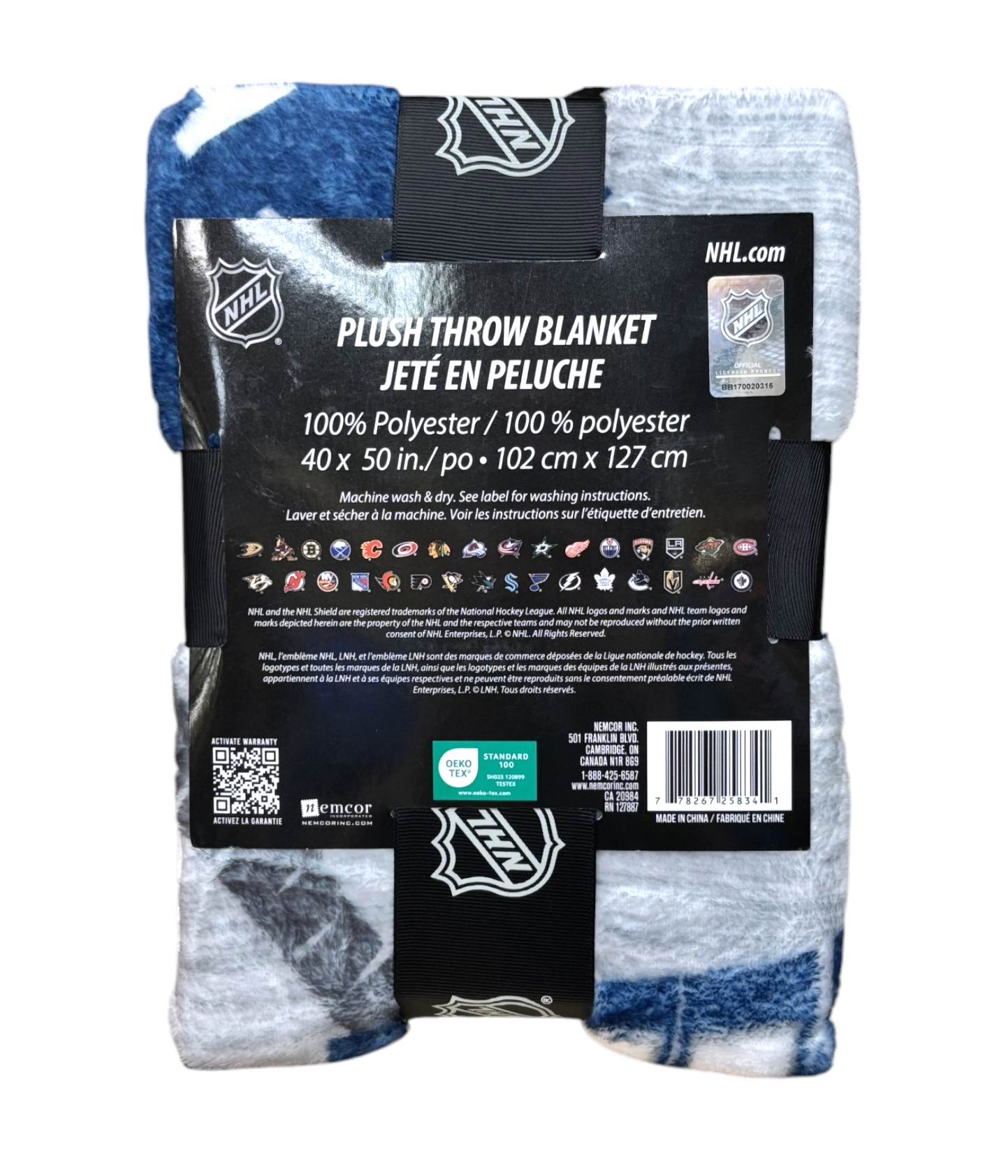 NHL Micro Plush Throw Blanket Maple Leafs