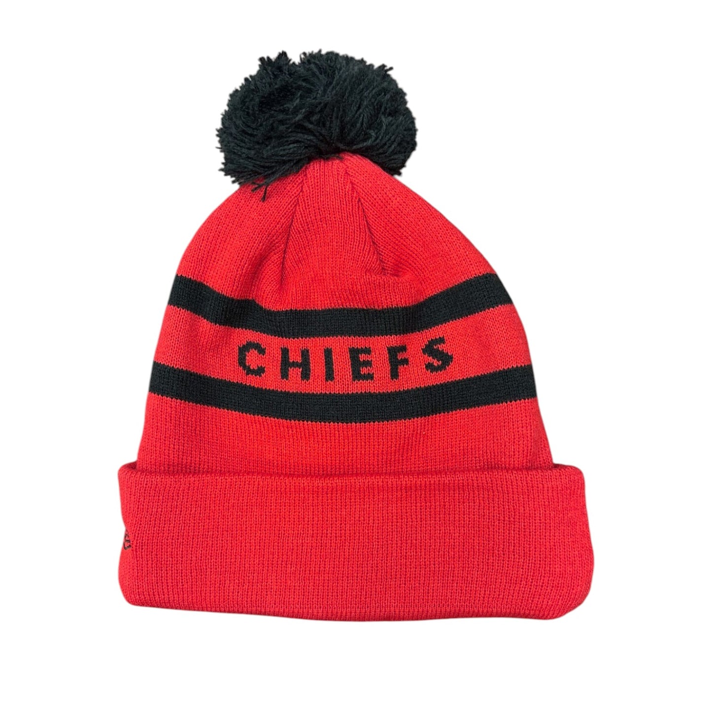 NFL Knit Hat Pom 2T Text Chiefs