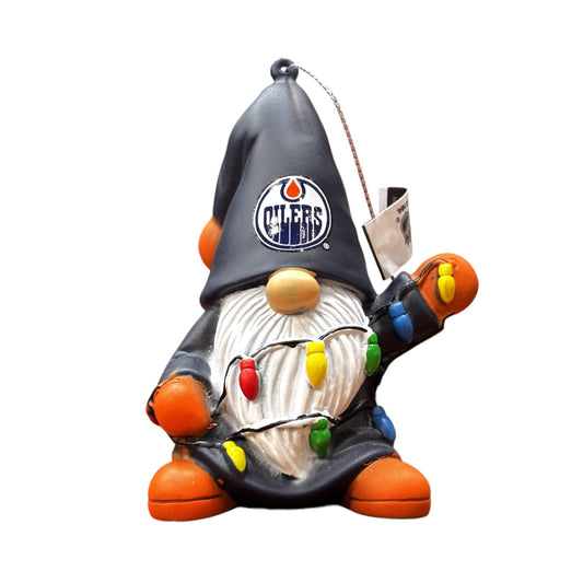 NHL Ornament Gnome With Lights Oilers