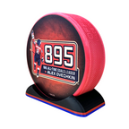 Puck Display Stand Red & Blue