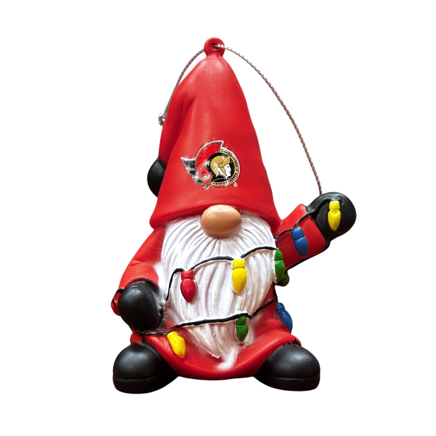 NHL Ornament Gnome With Lights Senators
