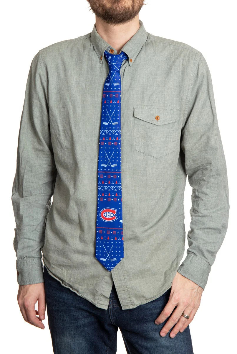 NHL Neck Tie "Ugly Sweater" Canadiens
