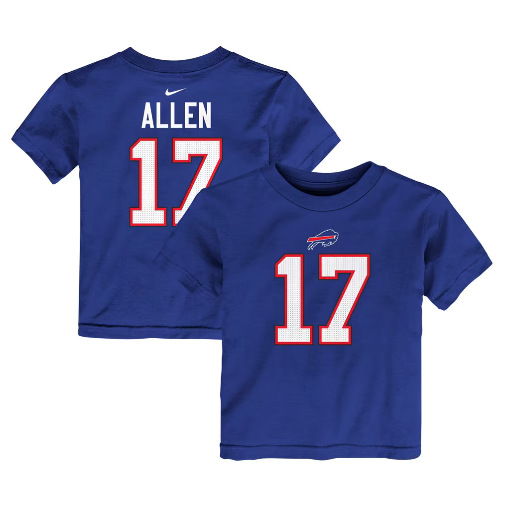 NFL Toddler Player T-Shirt Name And Number Josh Allen Bills