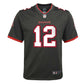 NFL Youth Player Game Jersey Alt Pewter Tom Brady Buccaneers