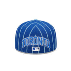 MLB Hat 5950 Birdcage Pinstripes Blue Jays (Royal Blue & Powder)