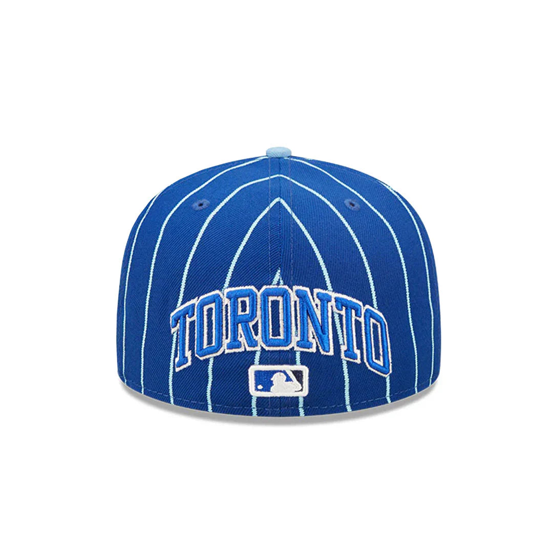 MLB Hat 5950 Birdcage Pinstripes Blue Jays (Royal Blue & Powder)