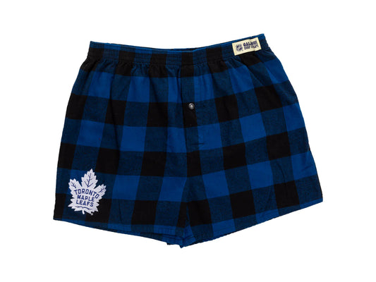 NHL PJ Shorts Buffalo Plaid Maple Leafs