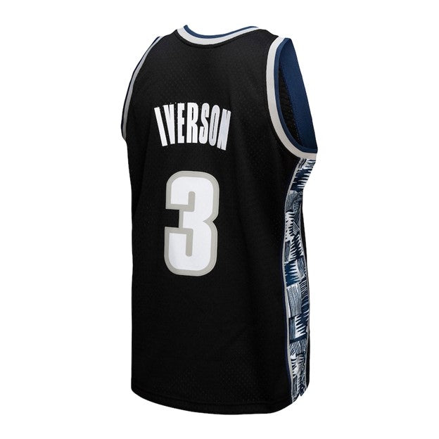 NCAA College Vault Player 1995-96 Swingman Jersey Allen Iverson Hoyas (Black)