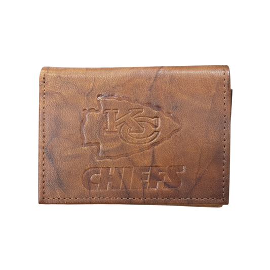 NFL Wallet Leather Tri-Fold Chiefs (Brown)