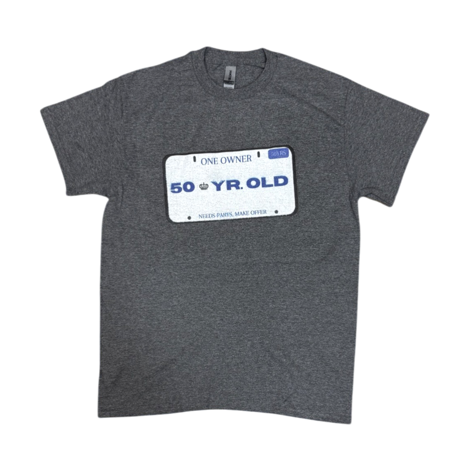 Age T-Shirt 50 Years Old License Plate (Grey)