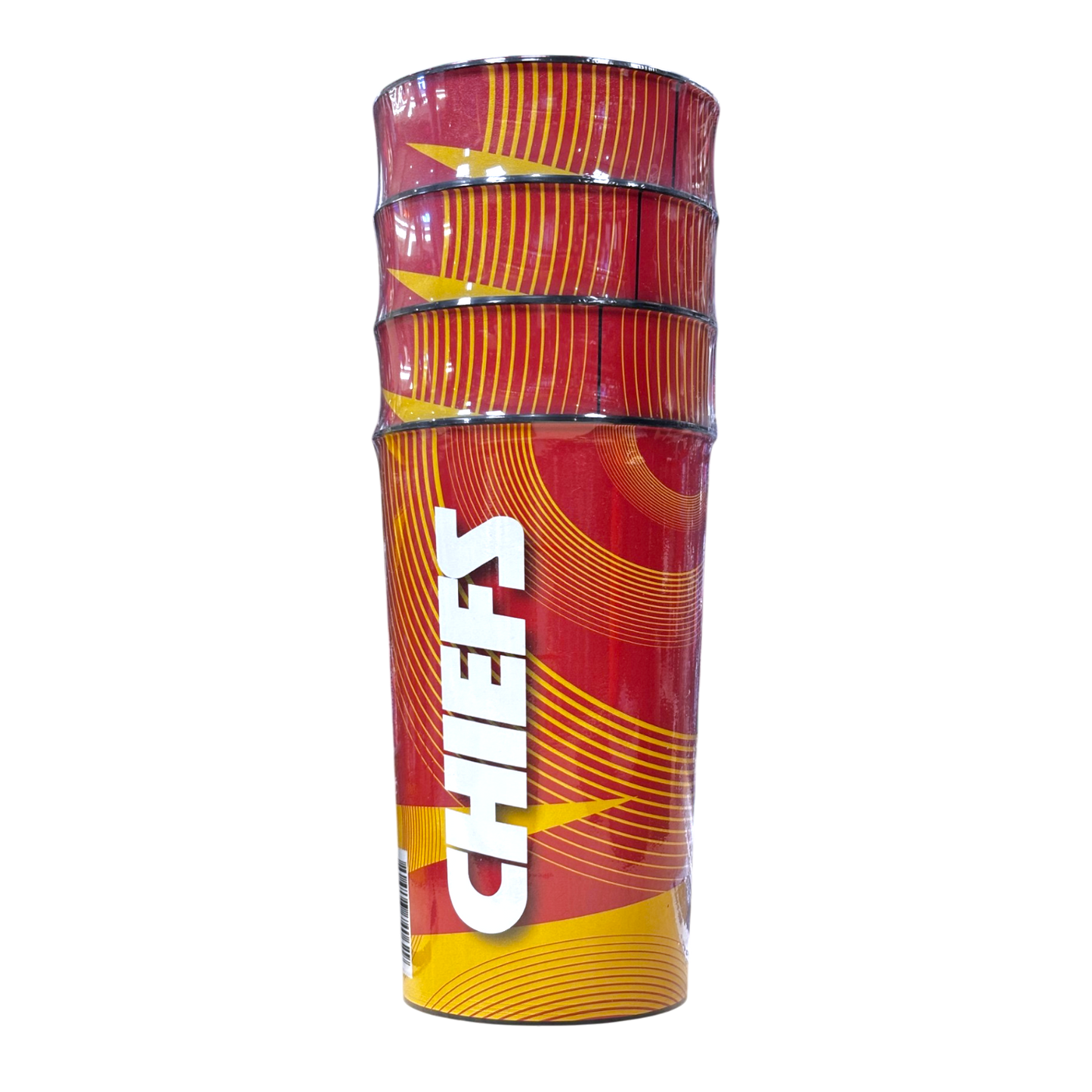 NFL Hardwall 22 Oz Plastic Tumbler Cup 4Pack Chiefs