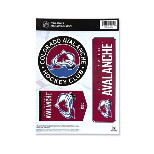 NHL Team Vinyl Decal Set Avalanche