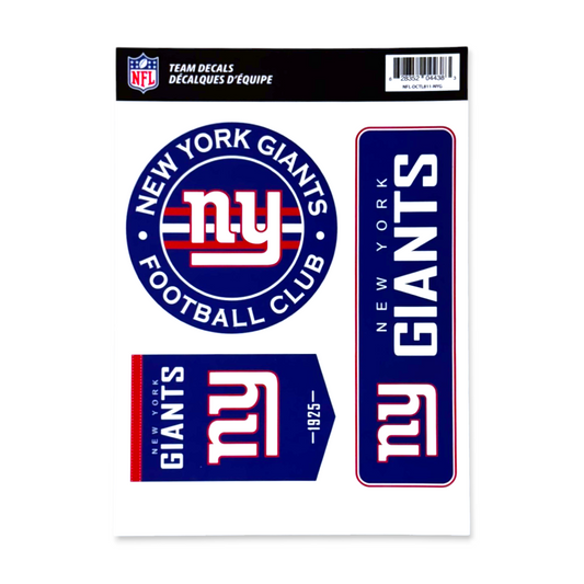 NFL Team Vinyl Decal Set Giants