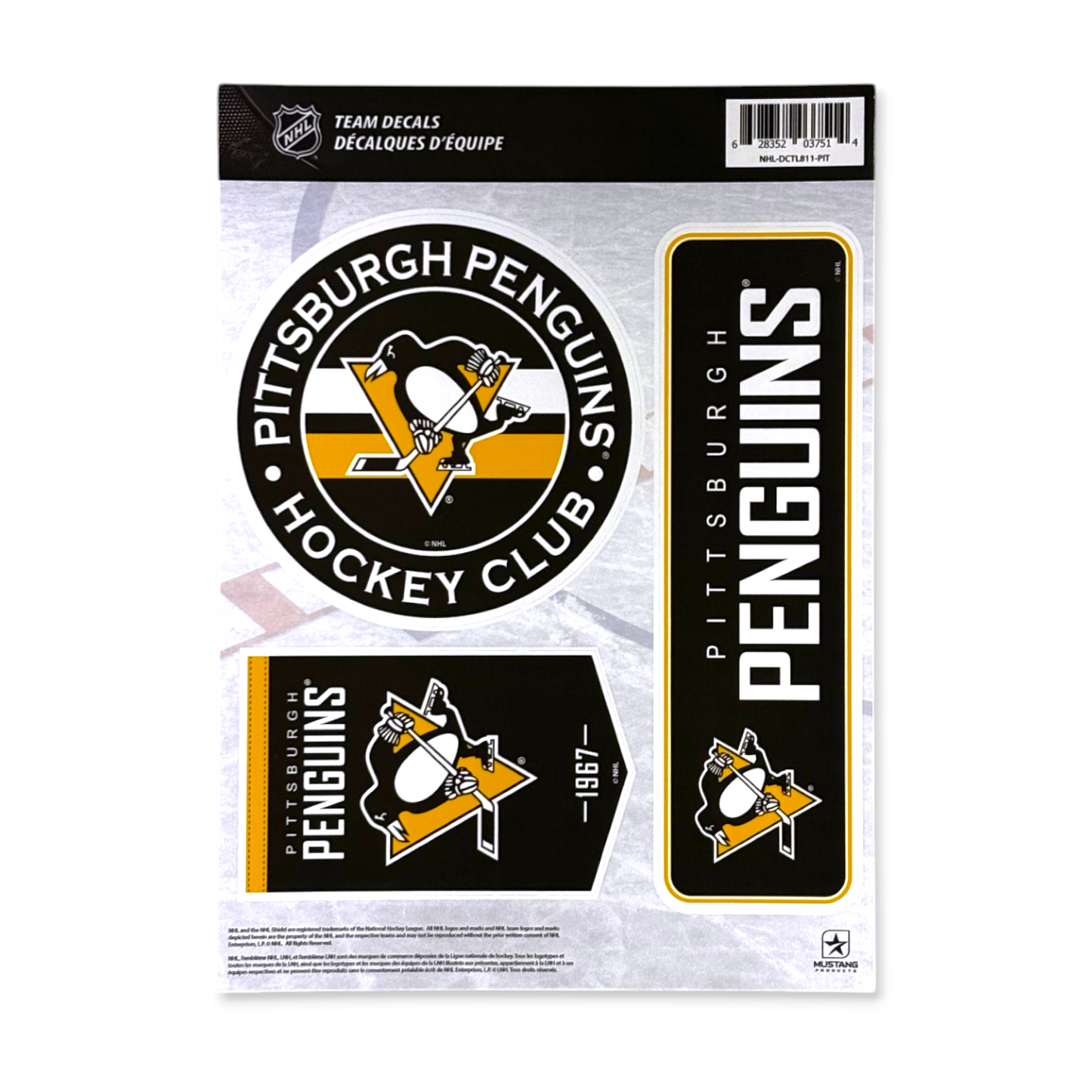 NHL Team Vinyl Decal Set Penguins