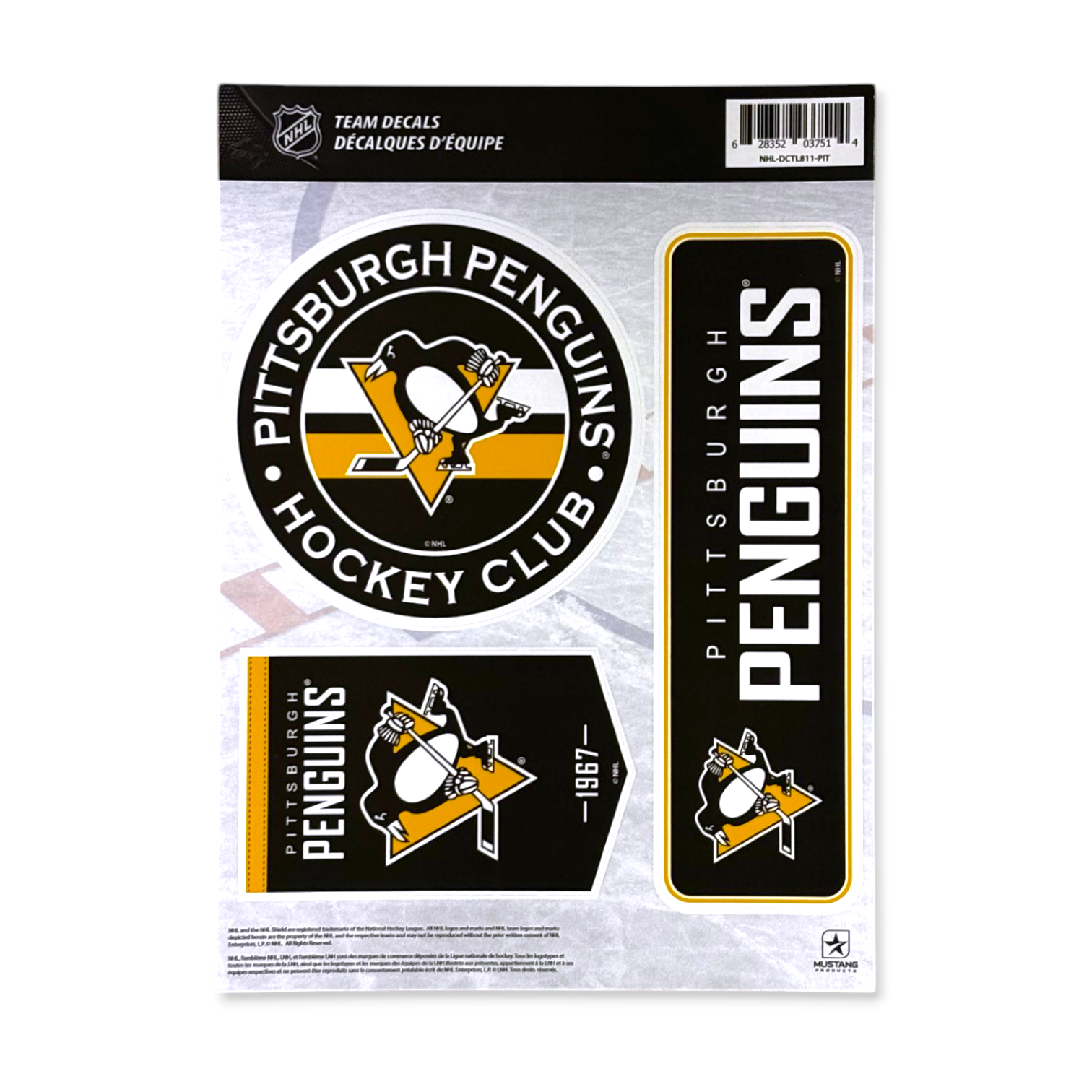 NHL Team Vinyl Decal Set Penguins