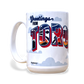 MLB Coffee Mug 15 Oz Sublimated Greetings Blue Jays