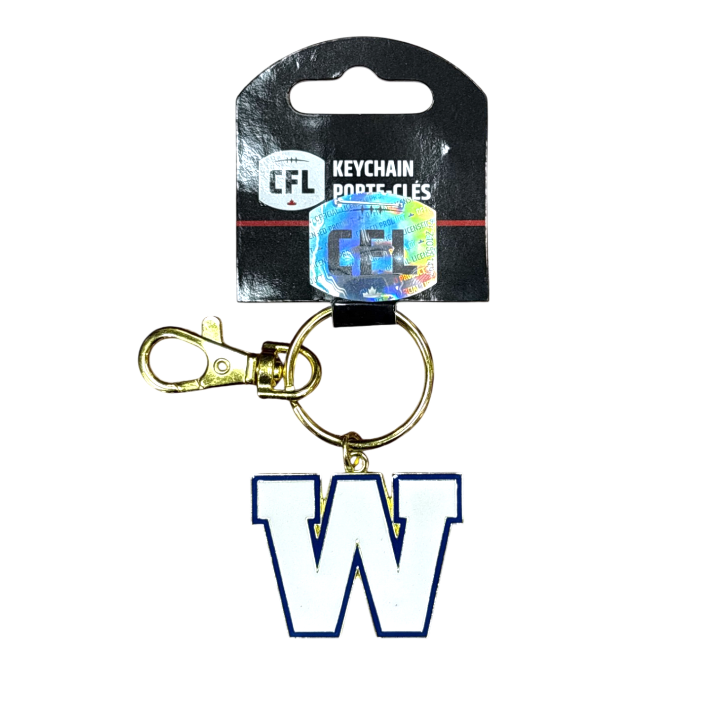 CFL Keychain and Swivel Clip Logo Blue Bombers