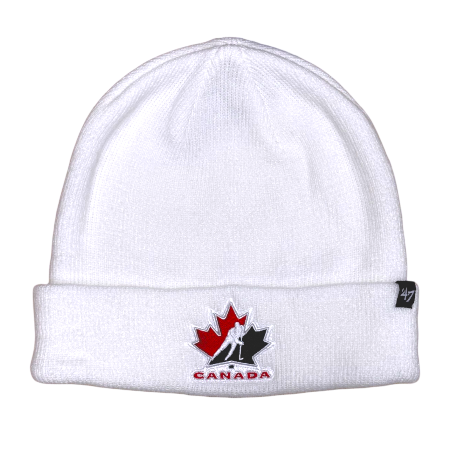 Hockey Canada Knit Hat Raised Cuff White Team Canada