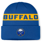 NHL Knit Hat Authentic Pro Cuffed Stripe Beanie Rink Road 2025 Sabres