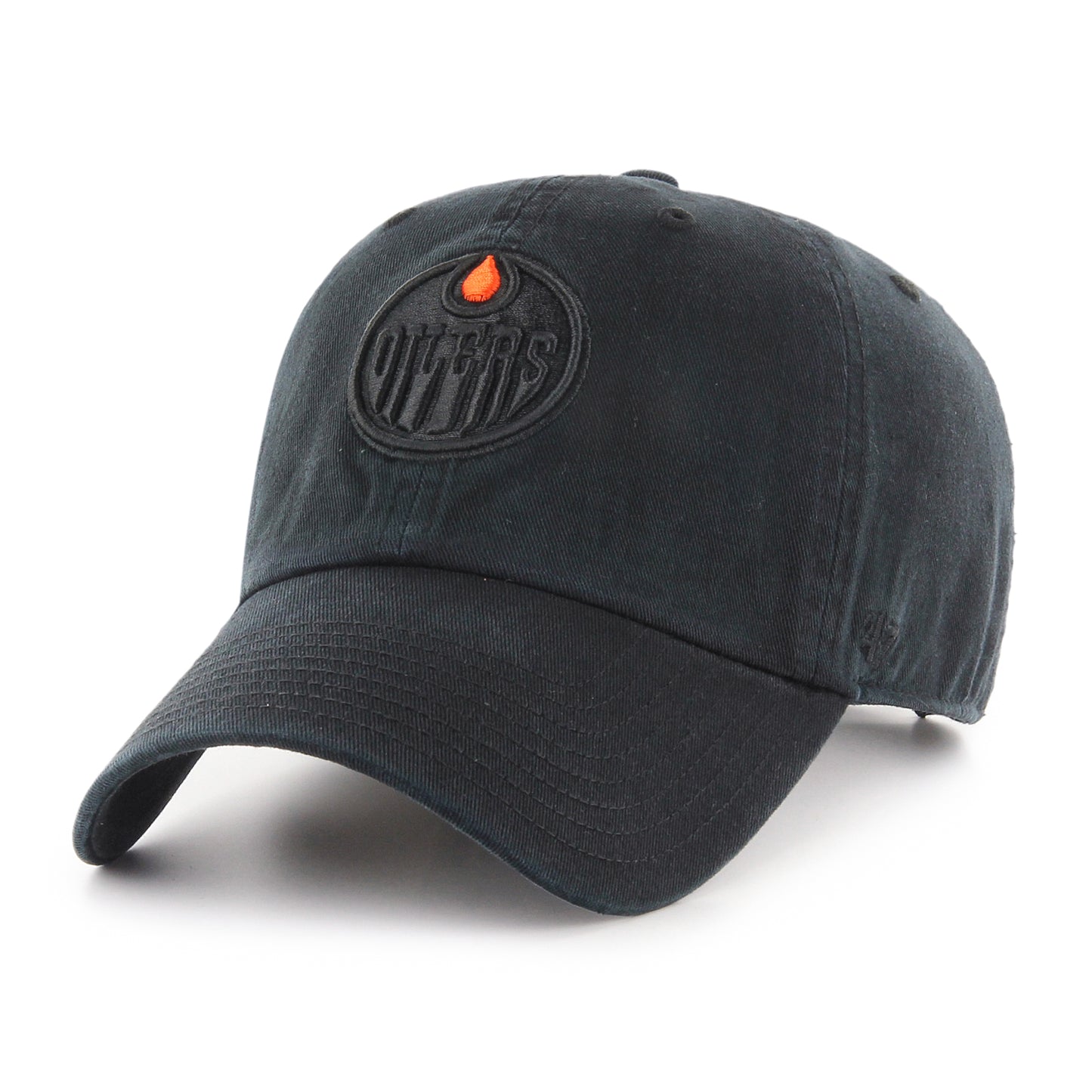 NHL Hat Clean Up Black On Black Oilers