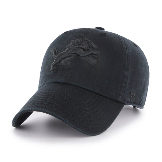 NFL Hat '47 Clean Up Black on Black Lions