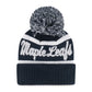NHL Knit Hat Spirited Cuff With Pom Maple Leafs
