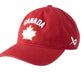 Hockey Canada Hat Unstructured Adjustable "One Leaf" Team Canada (Red)