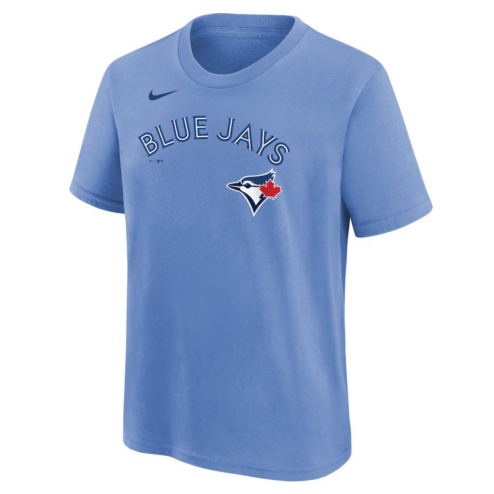 MLB Player T-Shirt Name And Number Alt Powder Blue George Springer Blue Jays