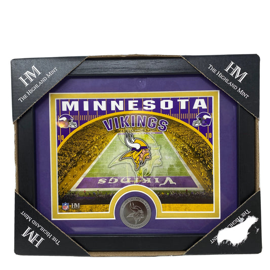 NFL 11"x9" Photo Frame With Minted Coin Vikings