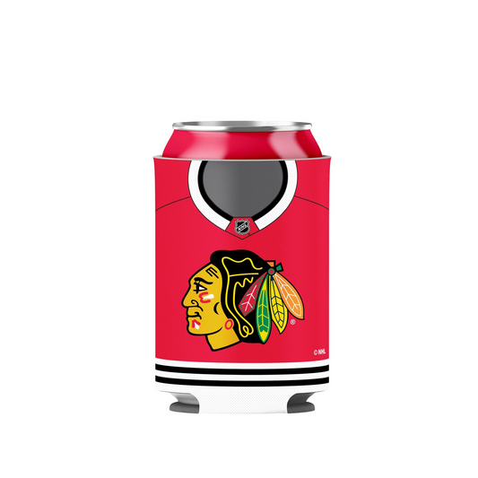 NHL Reversable Neoprene Can Cooler Blackhawks